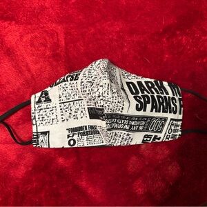 Black and White Harry Potter Newspaper Print Face Mask